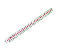 Helix 300mm Metric Triangular Scale Ruler, Red