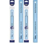 Helix 30cm Left-Handed Ruler - Shatter Resistant Plastic - Metric & Imperial Graduations - School Supplies (Pack of 2)