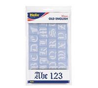 Helix 30mm 3cm Old English Letter Stencil Set
