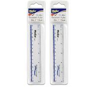 Helix 6 inch 15cm Clear Ruler (Pack of 2)