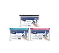Helix 8x5 Inches PVC Pencil Case Clear (Pack of 12) X27069
