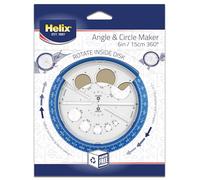 Helix Angle and Circle Maker - Angle and Circle Template - 15cm/6" Compass, Protractor and Circle Template All in one