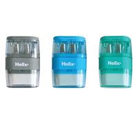Helix Balance Duo Two Hole Pencil Sharpener and Eraser (Assorted Colours)