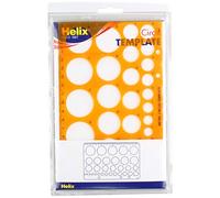 Helix Circle Stencil Template, Translucent Orange