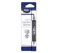 Helix Dual Tip Fabric and Laundry Permanent Marker Pen - Black