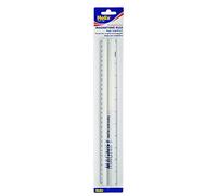 Helix L30 300mm Clear Plastic Magnifying Ruler With 2x Magnification, EACH