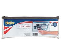 Helix Large Clear Pencil Case (Assorted Colours)