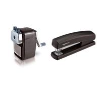 Helix Metal Desktop Sharpener for Standard and Jumbo Pencils (Assorted Colours) & Ama