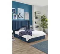 Helix Ottoman Storage Bed Aspire Blue Double