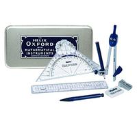 Helix Oxford Advanced Maths Set - 7 Piece Set Including Metal Safety Point Compass and Mechanical Pencil