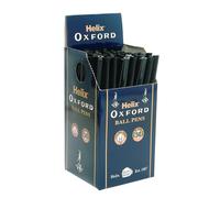 Helix Oxford Ballpoint Pens - Black (Box of 50)