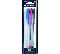 Helix Oxford Ballpoint Pens (Pack of 6 in Assorted Colours)