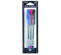 Helix Oxford Ballpoint Pens (Pack of 6 in Assorted Colours)