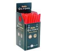 Helix Oxford Ballpoint Pens - Red (Box of 50)