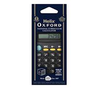 Helix Oxford Basic Calculator - Suitable for Key Stage 1 and 2 Maths - 8 Digit Display - Black