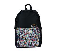 Helix Oxford Black Backpack - Large Capacity Ideal for School or College - Multi Compartments and Pockets to Store and Organise Contents