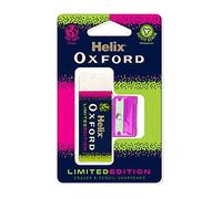 Helix Oxford Clash Eraser and Sharpener - Pink