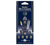 Helix Oxford College Stationery Set (x10 Pencils, x2 Pens, Highlighter, Eraser and Sharpener)