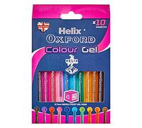 Helix Oxford Colour Gel Pens x10 Pens with Plastic Free Packaging