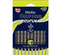 Helix Oxford Curve Ballpoint Pens (x10 Pack Black Ink) with Plastic Free Packaging