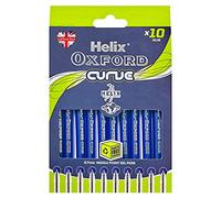 Helix Oxford Curve Ballpoint Pens (x10 Pack Blue Ink) with Plastic Free Packaging