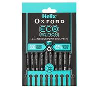 Helix Oxford Eco Pack of 10 Ballpoint Pens, (224702)