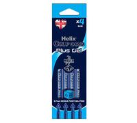 Helix Oxford Plus Gel Pen 4 Pack Blue