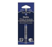 Helix Oxford Premium Ballpoint Pen Refills (Pack of 2) - Blue Ink