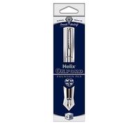 Helix Oxford Fountain Pen Stainless Steel Barrel Medium Blue