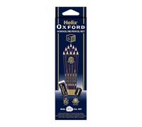 Helix Oxford X10 HB Pencils with Plastic Sharpener and Eraser