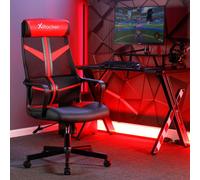 Helix PC Office Gaming Chair, Ergonomic Mesh Computer Desk Chair X Rocker Red One Size