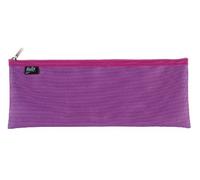 Helix Pencil Case Nylon Co-ordinated Zip 330x125mm Assorted Colours - Single