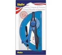 Helix - Plastic Locking Compass and Protractor - 2 Piece Set - Geometry, Drafting & Drawing
