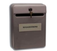 Helix Post or Suggestion Box Wall-mountable with Fixings W235xD130xH310mm Grey Ref W81065 (W81065)