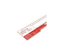 Helix Postal Charge Template HP5010 - 35.5 cm Ruler, Letter Slot Gauge, Sturdy Office/Post Room Tool