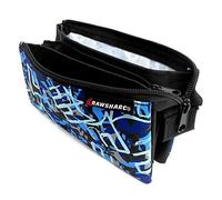 Helix - Rawsharc Urban Canvas Pencil Case - Three Pockets - Camo Blue