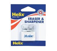 Helix Single Hole Sharpener and Eraser Set, Silver