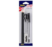 Helix Student Set Incl. Essentials: I6"/15cm Ruler, Ballpoint Pen, Pencil Sharpener, Pencils, Eraser