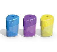 Helix tri-face single hole barrel tub pencil sharpener with canister x 1 single