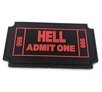 Hell Admit One 666 Ticket PVC Airsoft Paintball Patch (Black)