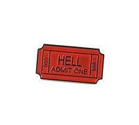 Hell Admit One Ticket Cosplay Metal Pin Badge Brooch