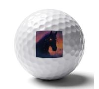 Hell Black Horse Flame Personalized Golf Balls Gifts for Men Golfers Distance Straighter Shots
