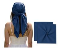 Hell Blues 2-Pack Cotton Bandanas Solid Color Large 26" (Prussian Blue 11)