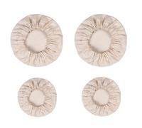 Hell Blues 4 - Pack Linen Bowl/Jar Cover Breathable Fabric Machine Washable Cloth Mason Organic Jar Lids ~ Small to Medium bowl covers (2M, 2S)