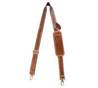 Hell Blues Bag Shoulder Strap - Genuine Leather with Brass Swivels Adjustable 57" Universal Replacement Strap for Laptop Bags, Luggage Duffel, Crossbody (Caramel Brown, 145cm)
