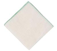 Hell Blues Men Pocket Square Linen Off-white with Color Embroidered Edge ~ Suit Accessories For Wedding, Formal event 24cm x 24cm