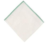 Hell Blues Men Pocket Square Linen Off-white with Color Embroidered Edge ~ Suit Accessories For Wedding, Formal event 24cm x 24cm