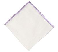 Hell Blues Men Pocket Square Linen Solid White with Embroidered Edge Premium Handkerchiefs 24cm x 24cm… (Lavender Blue)