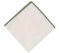Hell Blues Men Pocket Square Linen with Embroidered Edge (Emerald Green)