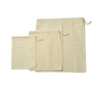 Hell Blues Muslin Cloth Bags with Drawstrings - Reusable Natural Cotton Bags for Bulk Food Storage - Bread Storage Bags Canvas Fabric Sachets (Set of 9 - (S,M,L))